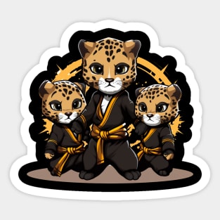 cheetahs martial artists Sticker